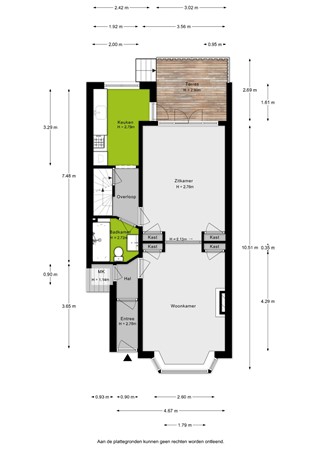 Floorplan - Oude Raadhuislaan 27A, 3054 NM Rotterdam